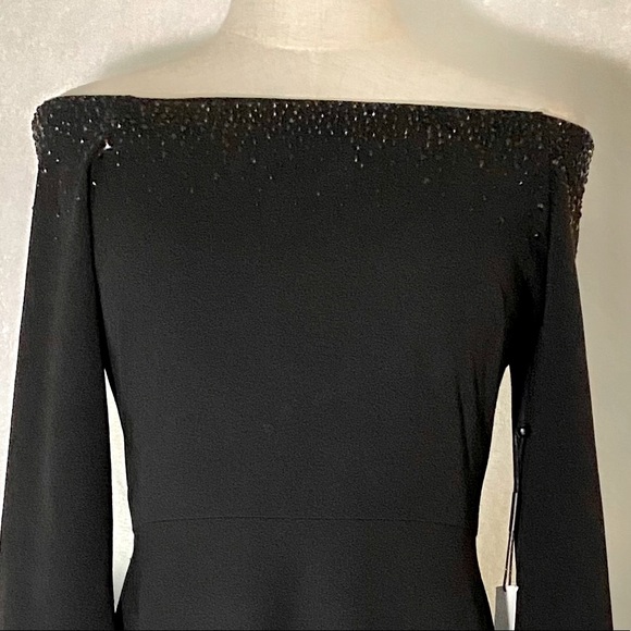 NWT Calvin Klein Off the Shoulder Beaded G… - Picture 2 of 4